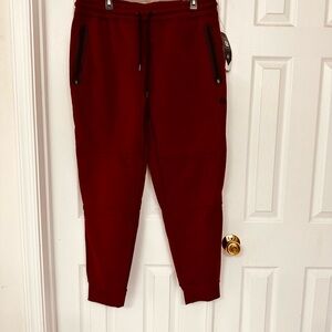 RBX Active Men's Burgundy Zip-Pocket Joggers